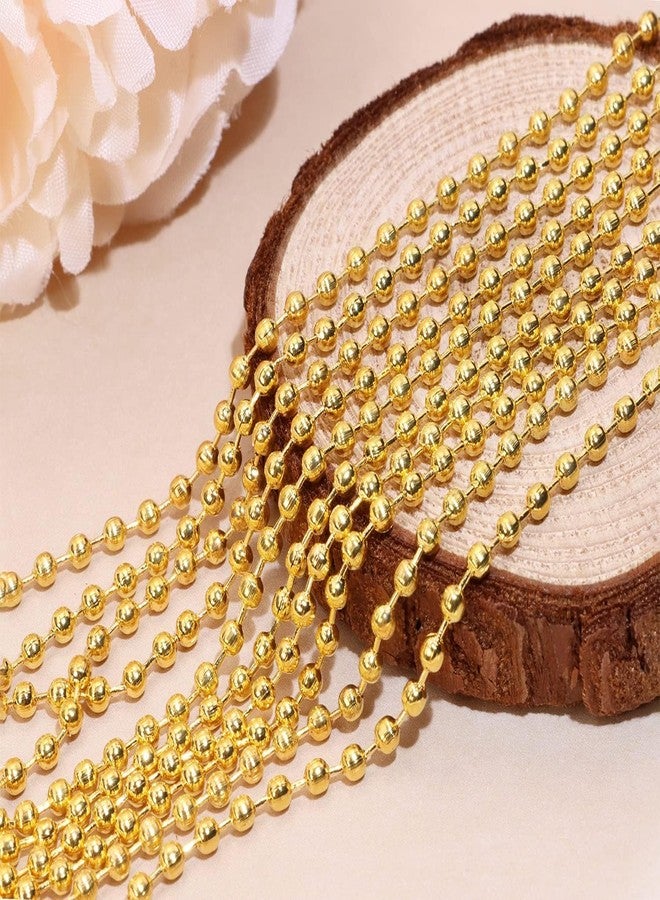 Beadsncraft Golden Ball Chain 5 Pieces for Jewellery Necklace Making Bracelet Anklet Earrings DIY Crafts Findings Purpose | Chain Extenders | Jewelry Findings | Golden | 2MM - Image 5